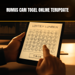 Rumus cari togel online terlihat pada layar tablet.
